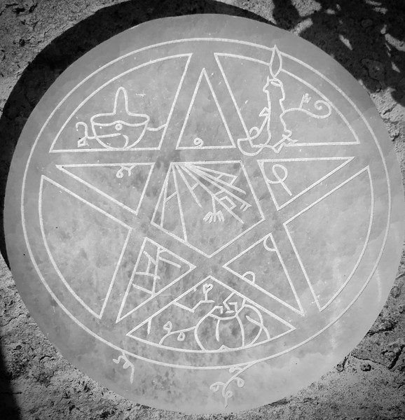 Pentacle Selenite Plate