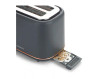 Kenwood, TCP05.C0DG, Abbey Lux 2 Slice Toaster, Black - with tray open