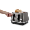 De'Longhi, CTIN4003.TB, Distinta X Titanium Four Slot Toaster, Titanium