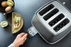 De'Longhi, CTIN4003.TB, Distinta X Titanium Four Slot Toaster, Titanium - Top View