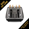 De'Longhi, CTIN4003.TB, Distinta X Titanium Four Slot Toaster, Titanium