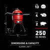 Kamado Joe, KJ23RH, Classic I Red with Cart, Side Shelves, Heat Deflector, Tools, Red