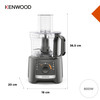 Kenwood, FDP31.170GY, MultiPro Compact Food Processor & Blender 800W, Grey