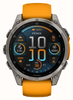 Garmin, 010-02904-11, fenix 8 AMOLED Sapphire 47mm, Orange Strap