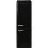 Smeg, FAB32RBL5UK, 60cm 50s Style Right Hand Hinge Fridge Freezer, Black