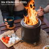 Solo Stove, MESAXLSSTEEL, Mesa XL Tabletop Fire Pit with Stand Low Smoke Outdoor Table Top Fire Pit, Stainless Steel