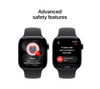 Apple, MEQU4MP/A, Watch 11 42mm Black Aluminium Case with Black Sports Band M/L, Black