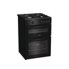 Indesit, IDG6GB, 79/39L Gas Double Cooker 60cm, Black and Inox Trim