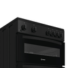 Indesit, IDG6GB, 79/39L Gas Double Cooker 60cm, Black and Inox Trim