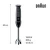 Braun, MQ5237BK, MultiQuick 5 Vario Hand Blender, Black