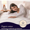 Dreamland, 16887,  Double Electric Heated Mattress Protector Organic Cotton, White
