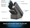 Ninja, K32014EUUK, StaySharp Knife Block with Integrated Sharpener 14 Piece Set, Multi