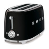 Smeg, TSF02BLUK, 4 Slice Long Slot Toaster, Black