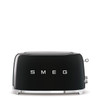 Smeg, TSF02BLUK, 4 Slice Long Slot Toaster, Black