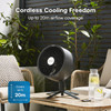 Dimplex, DXRCF001, DuoCool Smart 2-in-1 Cordless Fan, Black