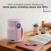 Shark, HP062UKPK, BreatheClear Compact Air Purifier NeverChange6 Filtration 20W, Blush