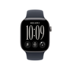 Apple, MJE94MP/A, Watch Series 12 GPS 42mm Space Gray Aluminum Case with Navy Blue Sport Band - M/L