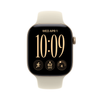 Apple, MJEP4MP/A, Watch Series 12 GPS 46MM Light Gold Aluminium Case with Sand Sport Band - M/L