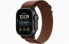 Apple, MJC24DH/A, Watch Ultra 4 GPS + Cellular 49mm Black Titanium Case with Burgundy Alpine Loop - L
