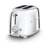 Smeg, Tsf01ssuk, 50's Retro Style Aesthetic 2 Slice Toaster, Silver