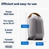 De'Longhi, HFX30C18.IW, Portable Ceramic Technology Heater Capsule, White