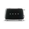 Smeg, TSF01BLUK, 50's Retro Style Aesthetic 2 Slice Toaster, Black