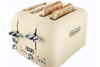 De'Longhi, CT04BG, Argento Flora Toaster, Beige De'Longhi, CT04BG, Argento Flora Toaster, Beige