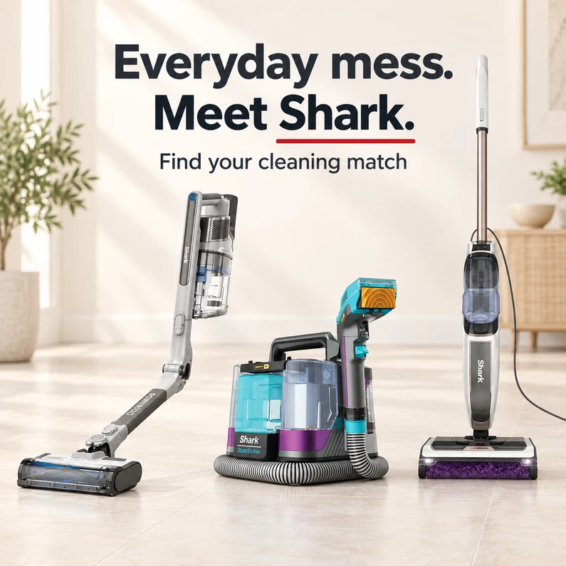 Everyday mess. Meet Shark.