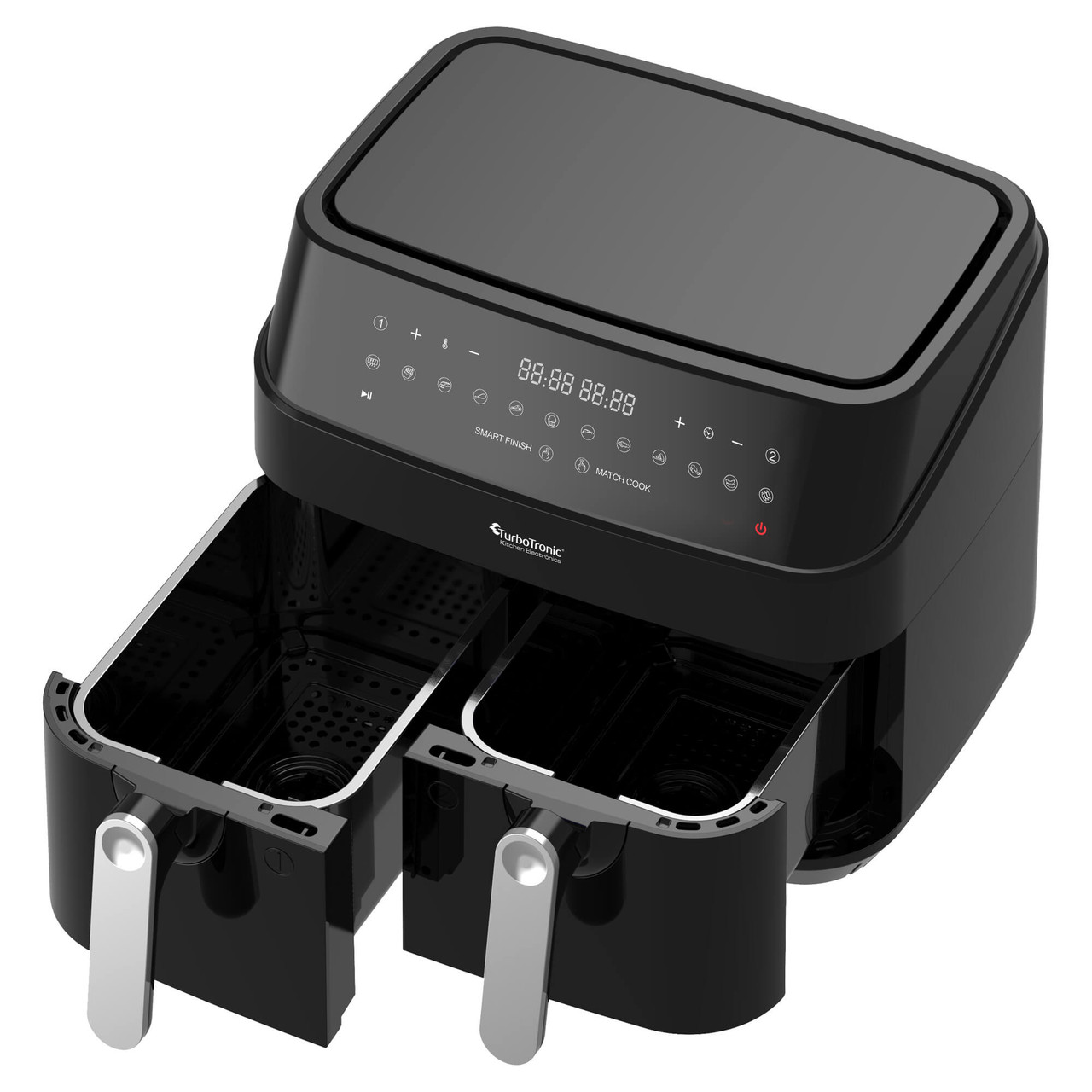 Turbotronic Massive 9L Double Basket Air Fryer, Black Briscoes