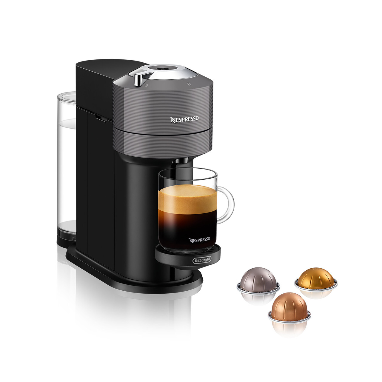 Nespresso Vertuo Next Coffee Machine by De'Longhi, Grey - Main Image