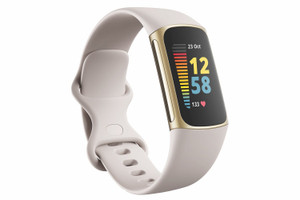 Fitbit, FB421GLWT, Charge 5, Lunar White/Soft Gold