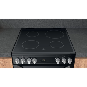 Hotpoint, HDM67V9HCB/U, 60cm Electric Freestanding Double Cooker, Black