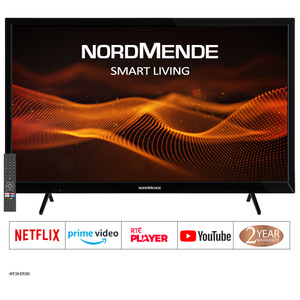 Nordmende, ARF24HDRSM, 24 Inch DLED HD Smart Television, Black
