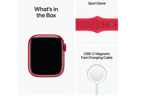 APPLE, MNP73B/A, Watch Series 8 41mm Red Sport Band, RED