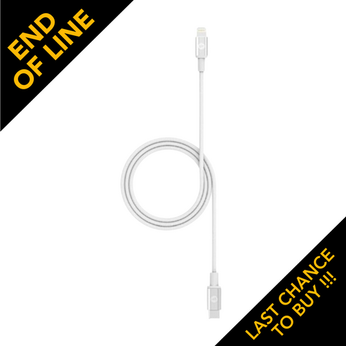 Mophie , 409903201, 1M Charge and Sync Cable USB-C to Lightning Cable, White
