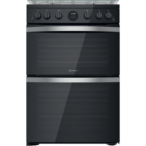 Indesit 60cm Freestanding Gas Double Cooker, Multi