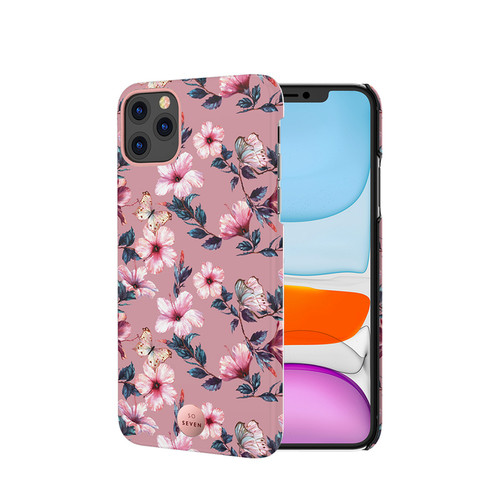 So Seven, SSBKC0452, Seoul Pink Hibiscus iPhone 11 Pro Max Cover, Pink