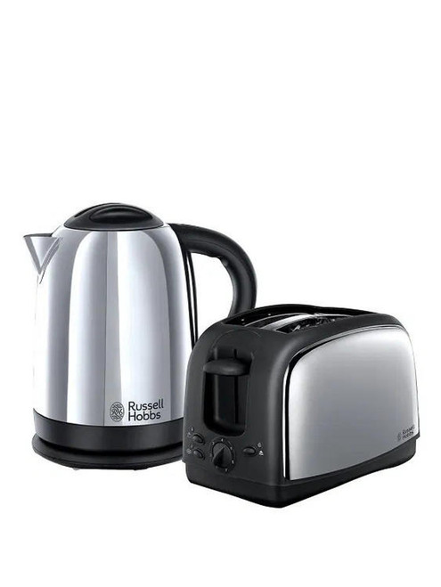 Russell Hobbs, 21830, Lincoln 2 Slice Toaster And Kettle Twin Pack, Silver