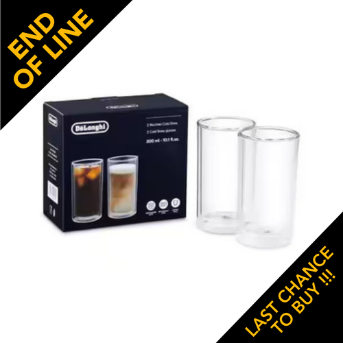 De'Longhi, DLSC325, Cold Brew Glasses - Pack of 2 x 300ml Glasses, Multi