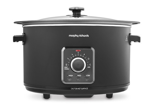 Morphy Richards, 461021, Easy Time 6.5L Sear & StewSlow Cooker 12 Hour, Black