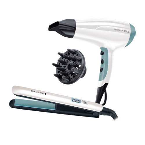 Remington, S8500GP, Shine Therapy Hair dryer and Straighener, White