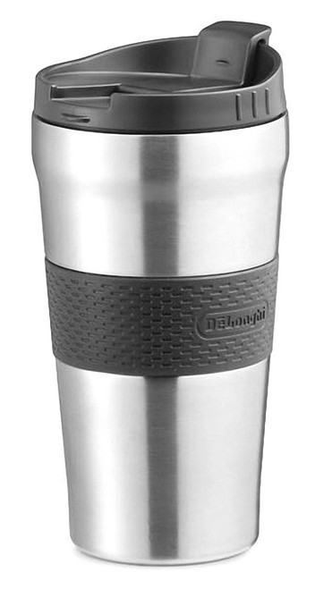 De'Longhi, DLSC074, 10oz Travel Mug, Silver