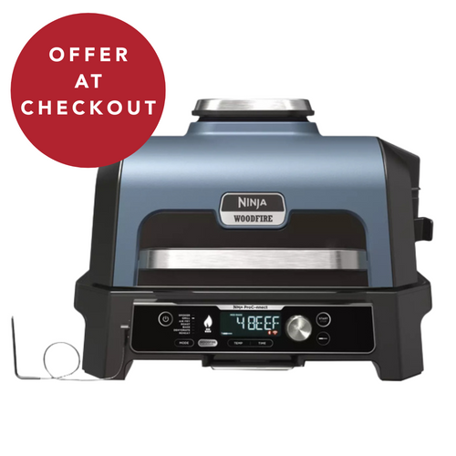 Ninja, OG901UK, Woodfire Pro Connect XL Electric BBQ Grill & Smoker, Black