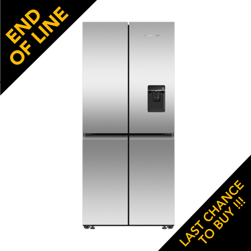 Fisher & Paykel, RF500QNUX1, Freestanding Quad Door Refrigerator Freezer, 79cm, 498L, Stainless Steel