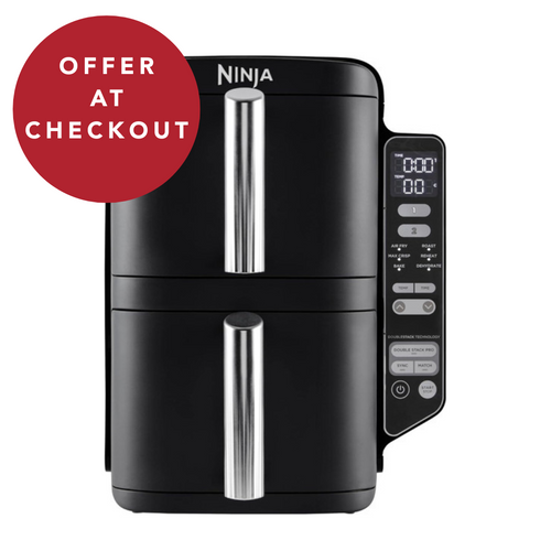 Ninja, SL300UK, Stacked Dual Zone 7.6L Air Fryer, Black
