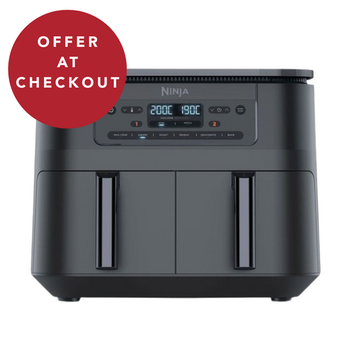 Ninja, DZ300UK, 6-in-1 Dual Zone Air Fryer 7.6L, Grey