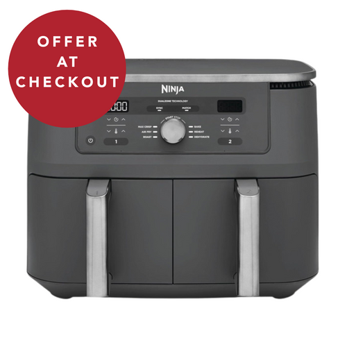 Ninja, DZ400UK, MAX 6-in-1 Dual Zone Air Fryer 9.5L, Grey