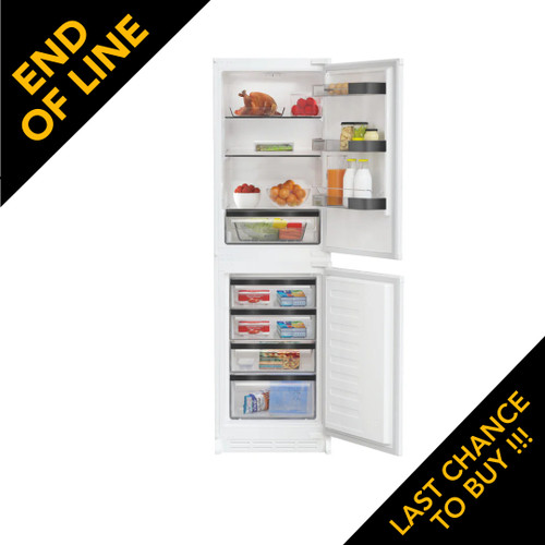 Ex Display Whirlpool, WHKS1262B4UK, 265L 50/50 Split Built In Fridge Freezer, White