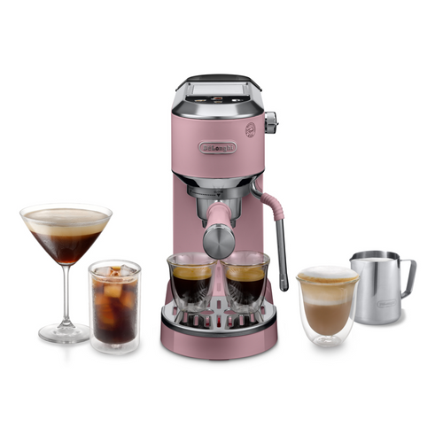 De'Longhi, EC890.PK, Dedica Duo Espresso Coffee Machine with Cold Brew, White