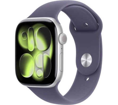 Apple, MEVA4MP/A, Watch 11 46mm Silver Aluminium with Purple Fog Band M/L, Silver
